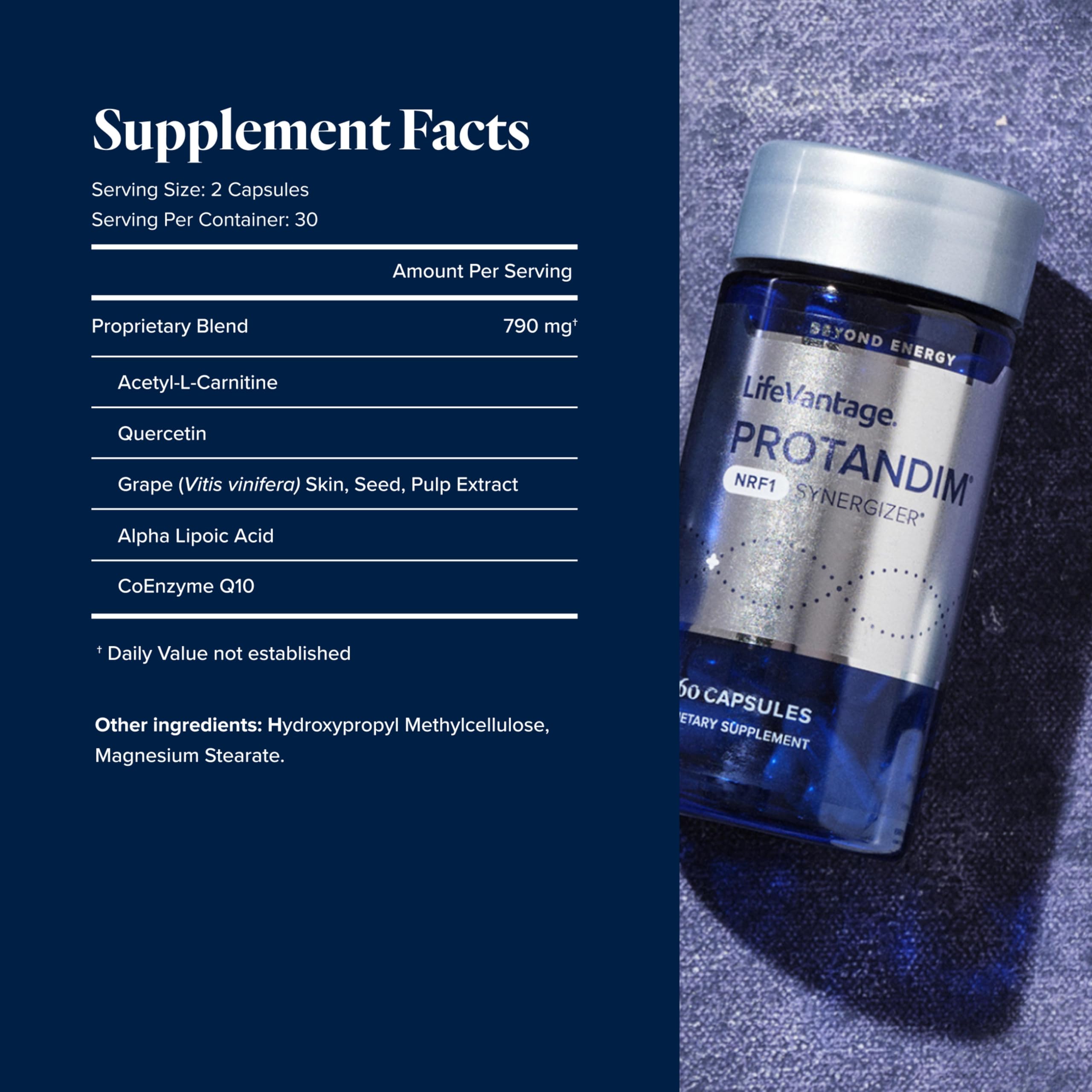 LifeVantage Protandim NRF1 Synergizer capsules demonstrate focused NRF1 activation for cellular vitality.