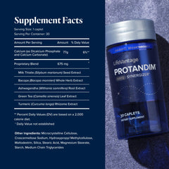 Front view of LifeVantage Protandim Nrf2 Synergizer bottle highlighting capsules for daily use.
