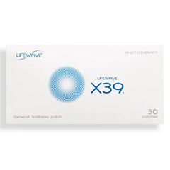 LifeWave X39 patch placed on skin for daily stamina support.