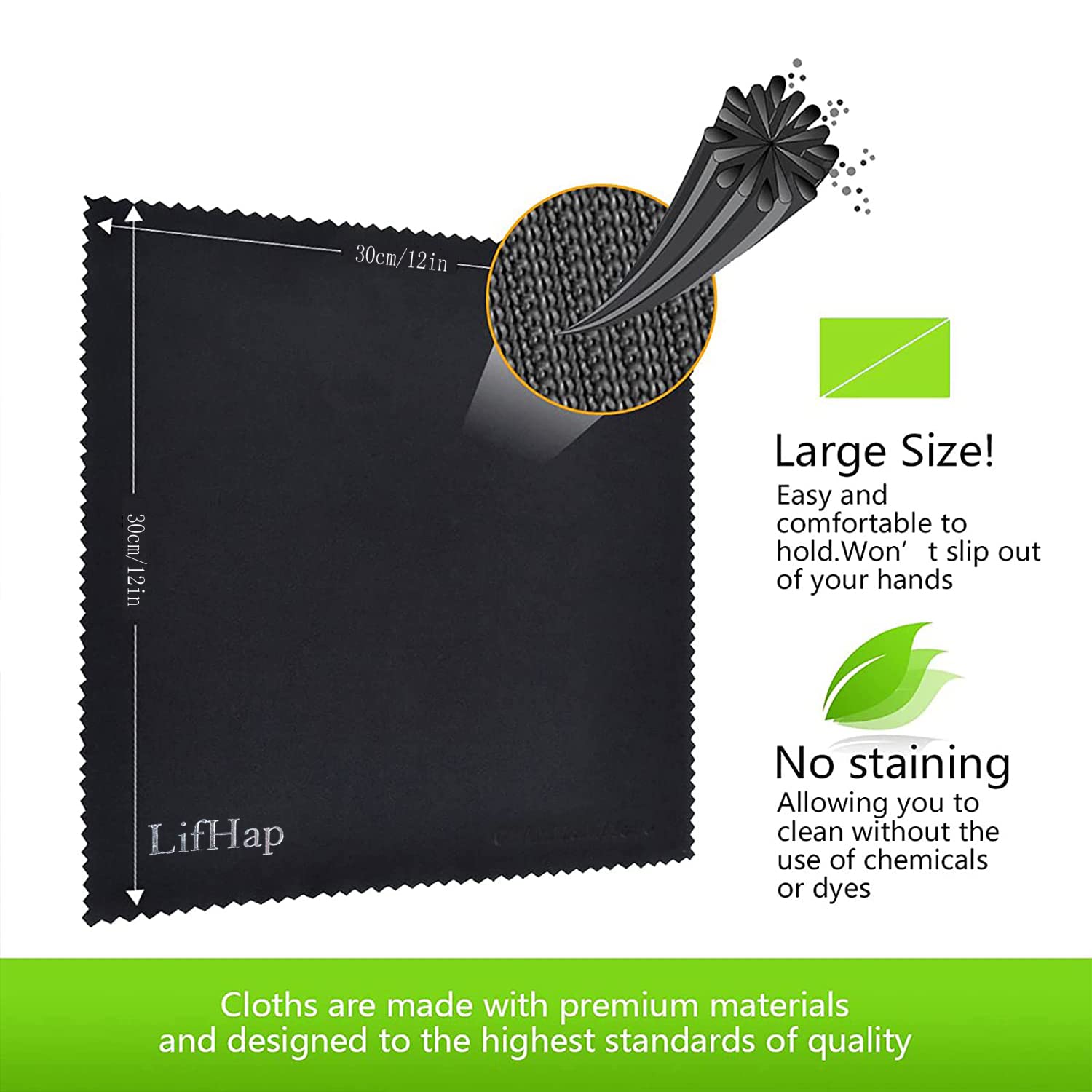 LifHap individually packaged cleaning cloths fit in pockets for on the go touch ups