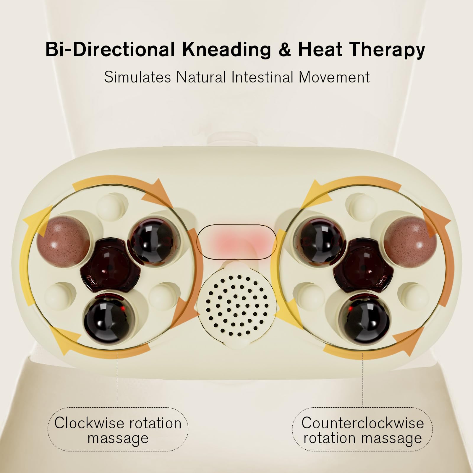 The Lifiora Abdominal Massager large heads and varied rollers target comfort.