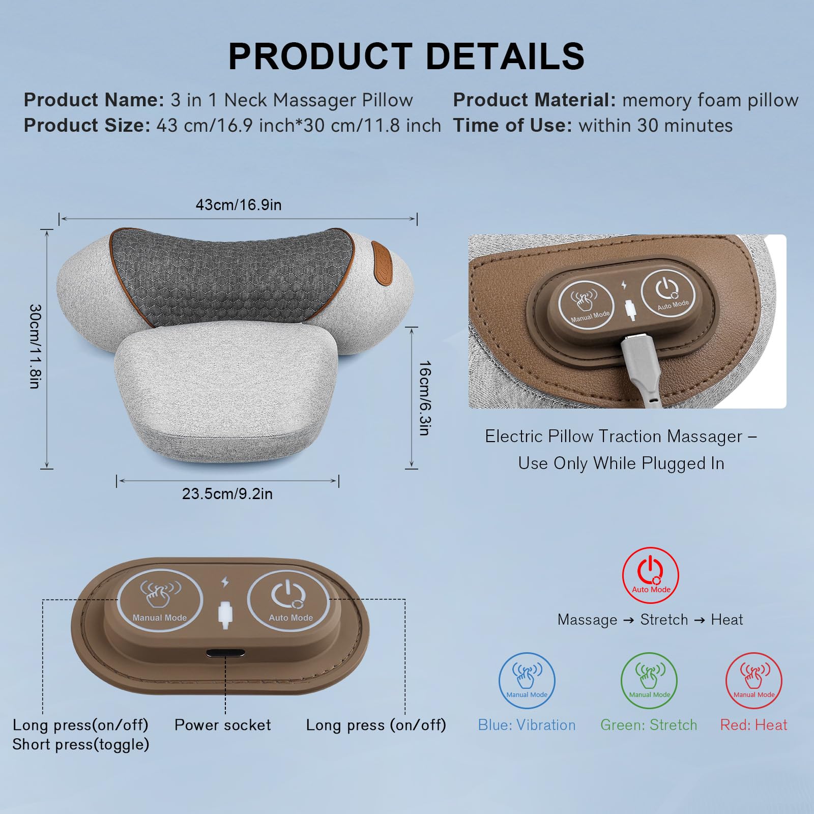 Lifiora memory foam neck pillow contours to the neck for comfort
