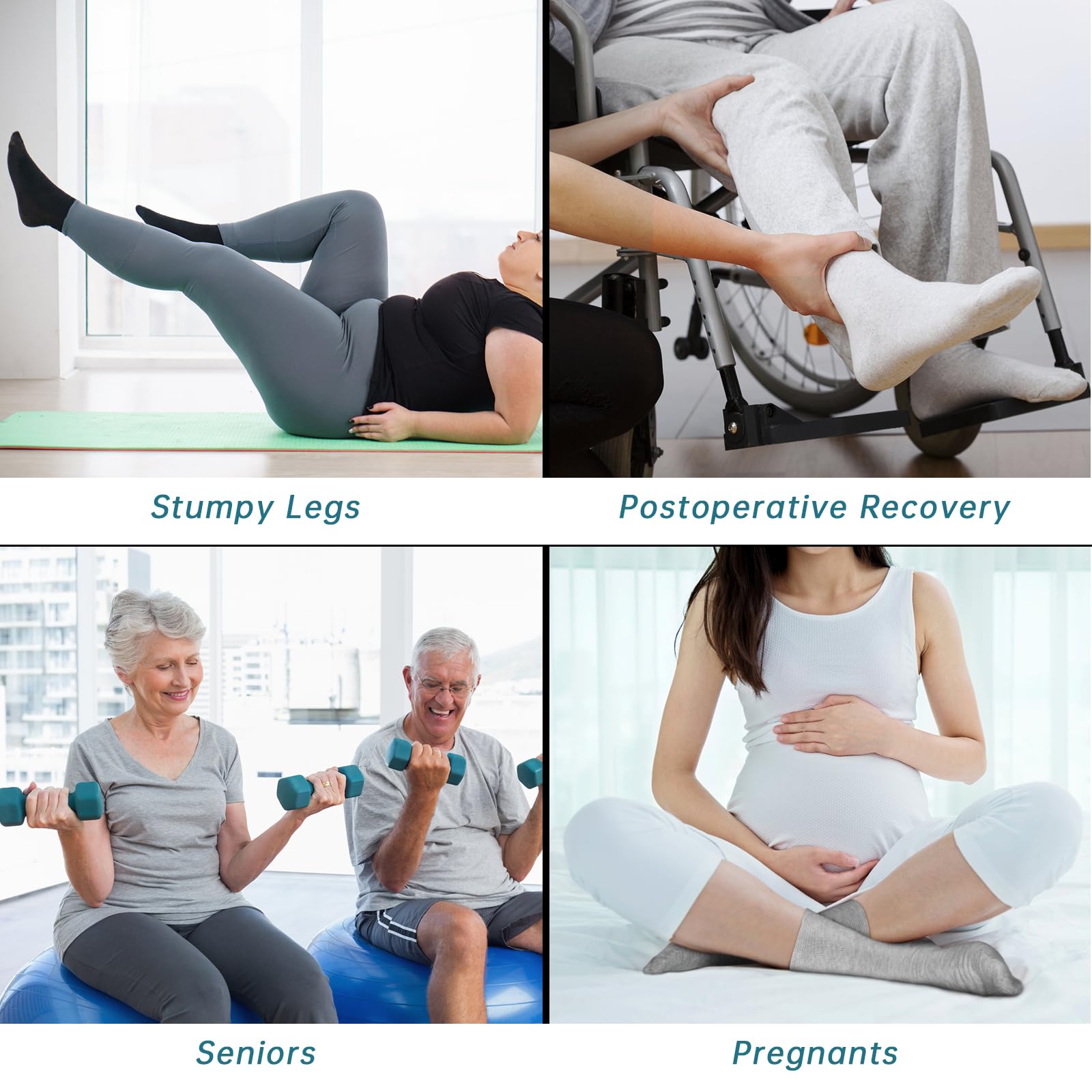 LIFPAU breathable-cotton socks promote comfort and easy on/off.