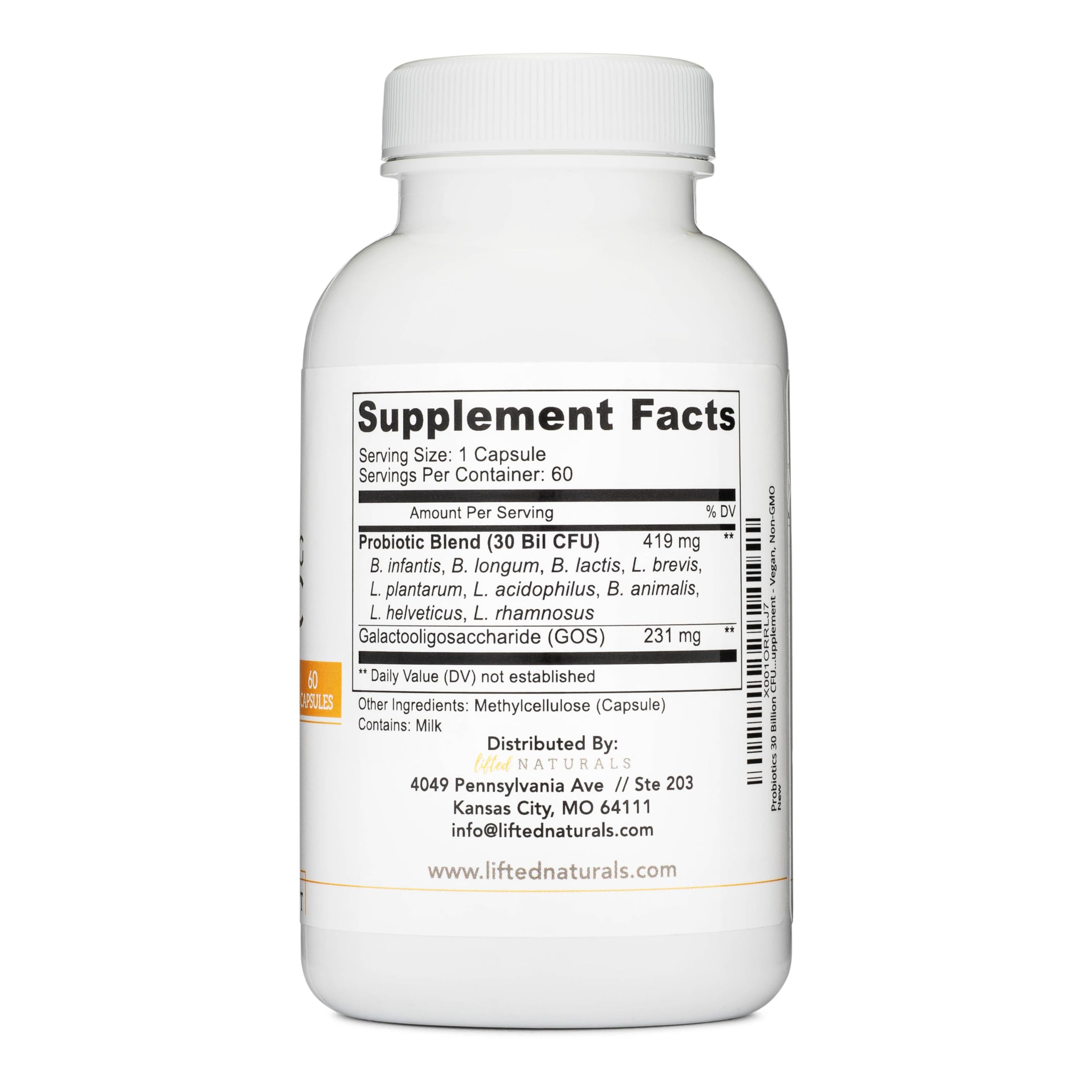 Lifted Naturals nine-strain blend supports digestion and overall well-being.