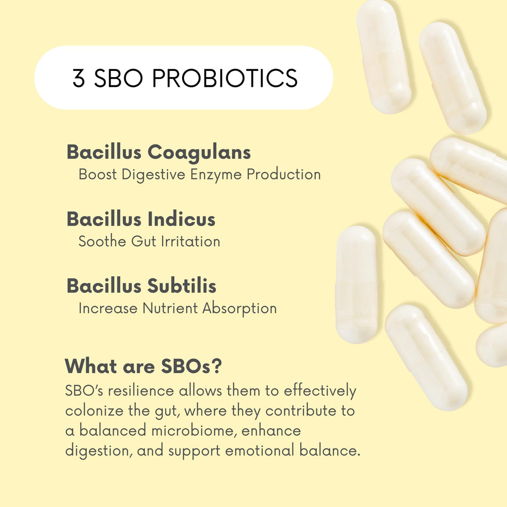 Lifted Naturals shelf-stable probiotic bottle designed for easy, on-the-go use.