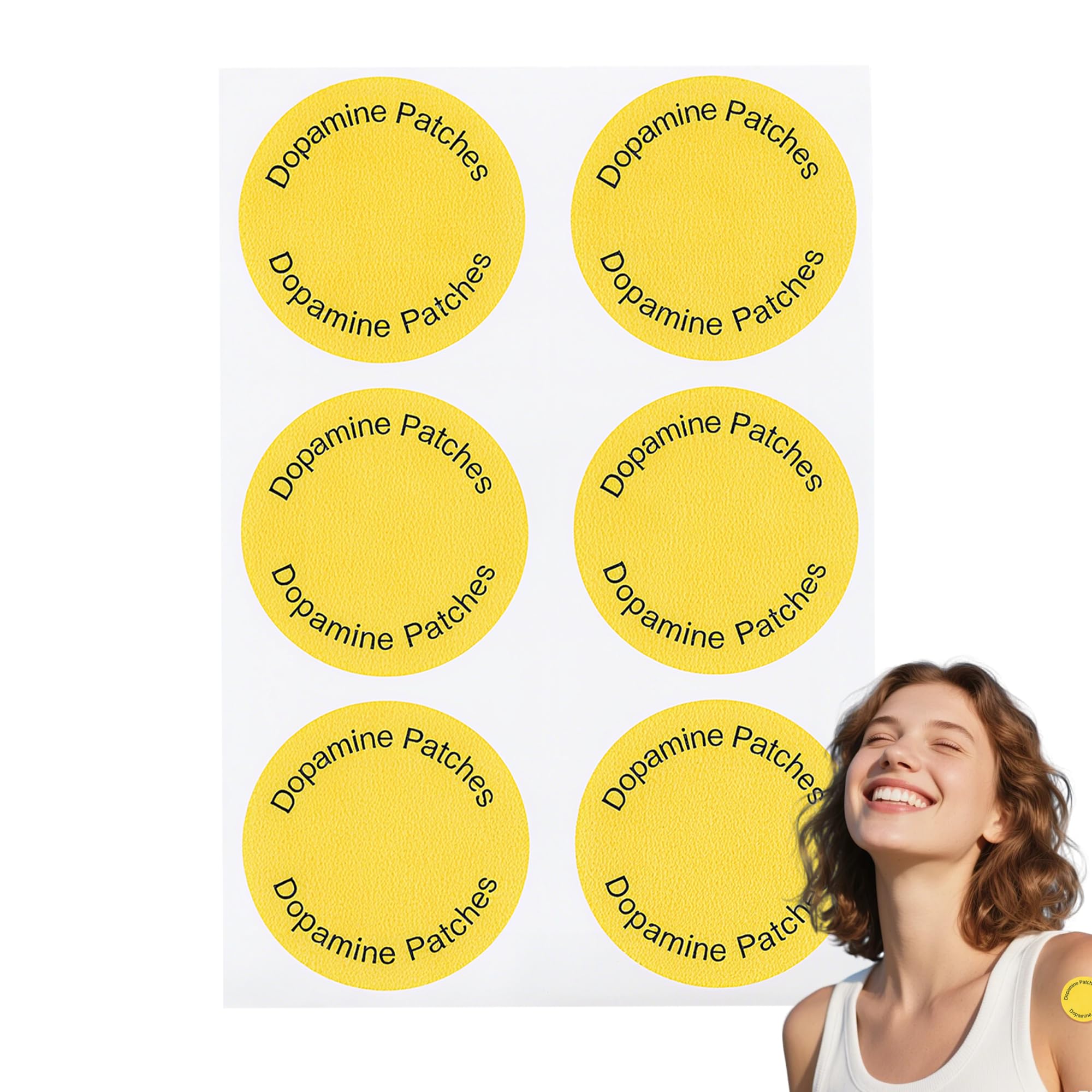 Liftouch dopamine patch applying to skin for steady energy and focus.