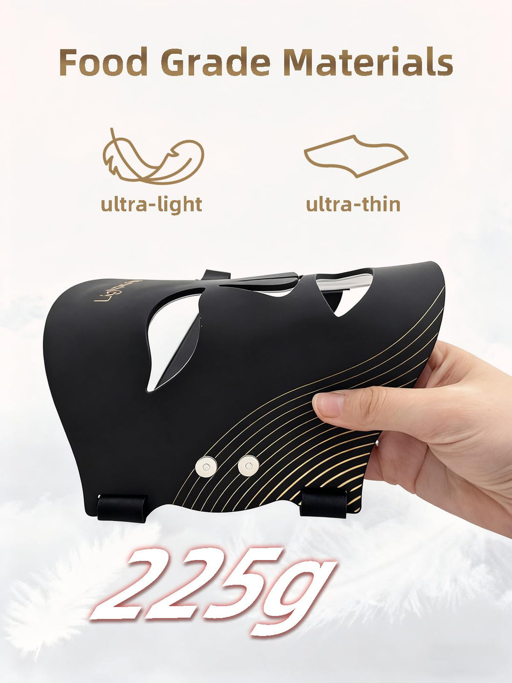 LightinMax eye shields block direct light for safer therapy sessions.