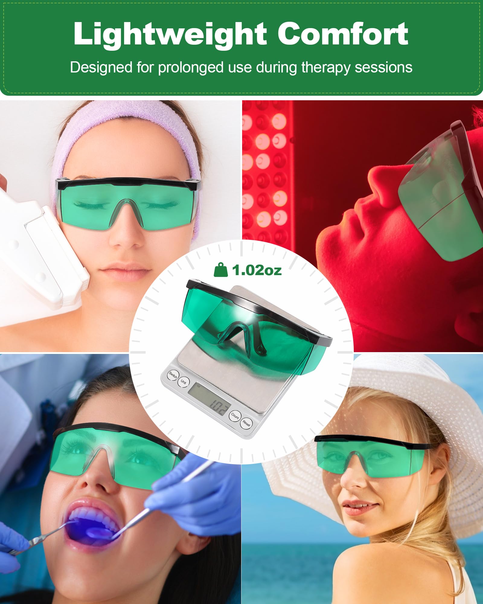 LightMeUp 360-degree eye coverage blocks stray light for safer therapy sessions.