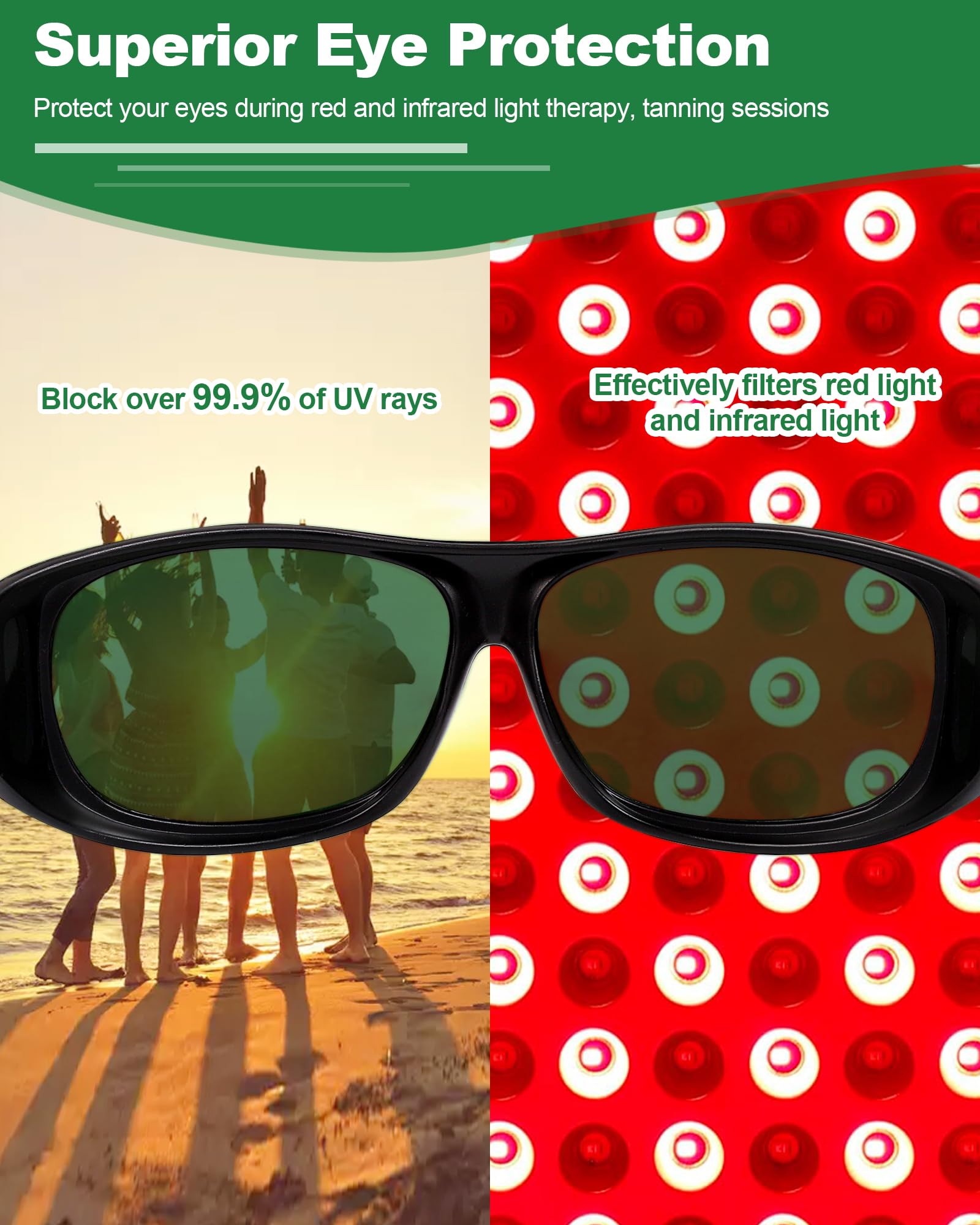 LightMeUp glasses reduce glare while preserving clear vision during therapy.