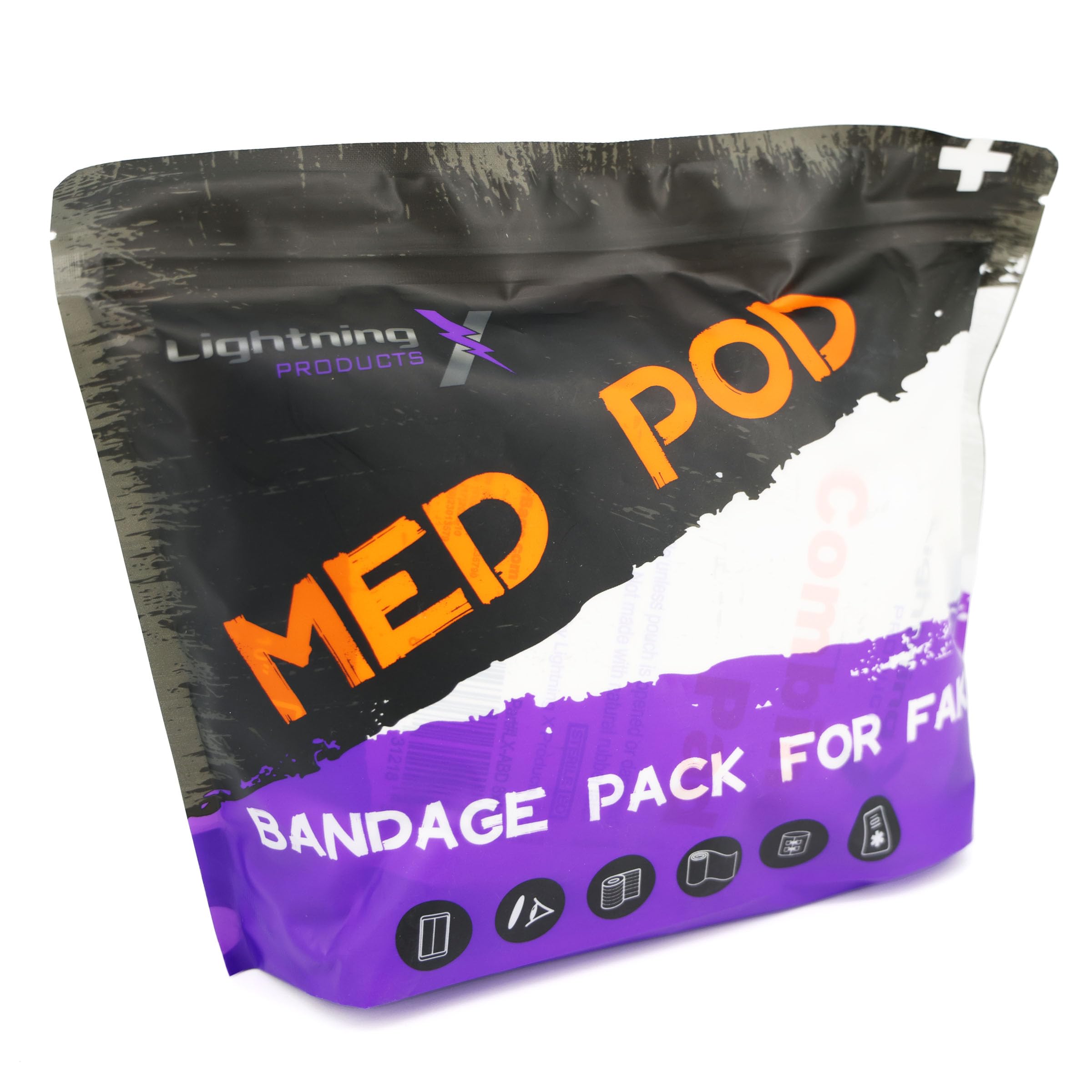 Lightning X Bandages Refill Kit – conforming gauze 2x4 for fast dressing changes.
