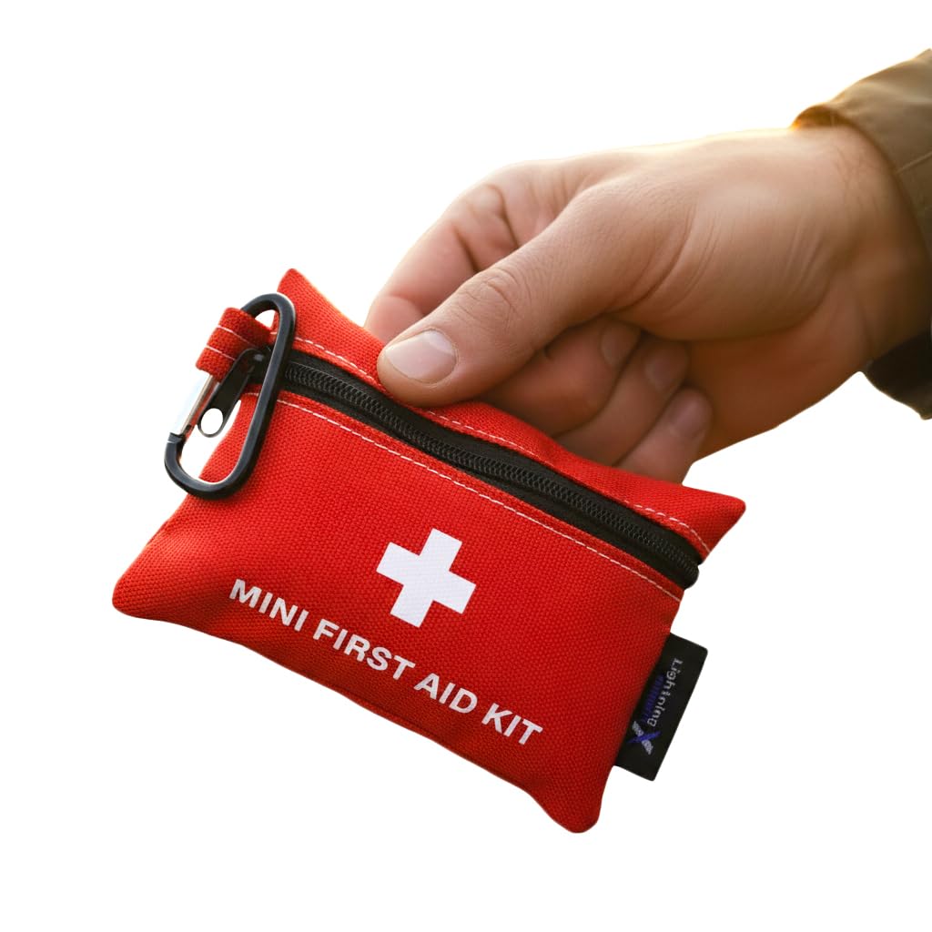 Lightning X Mini Botiquín compacto para bolso o coche, listo para emergencias rápidas