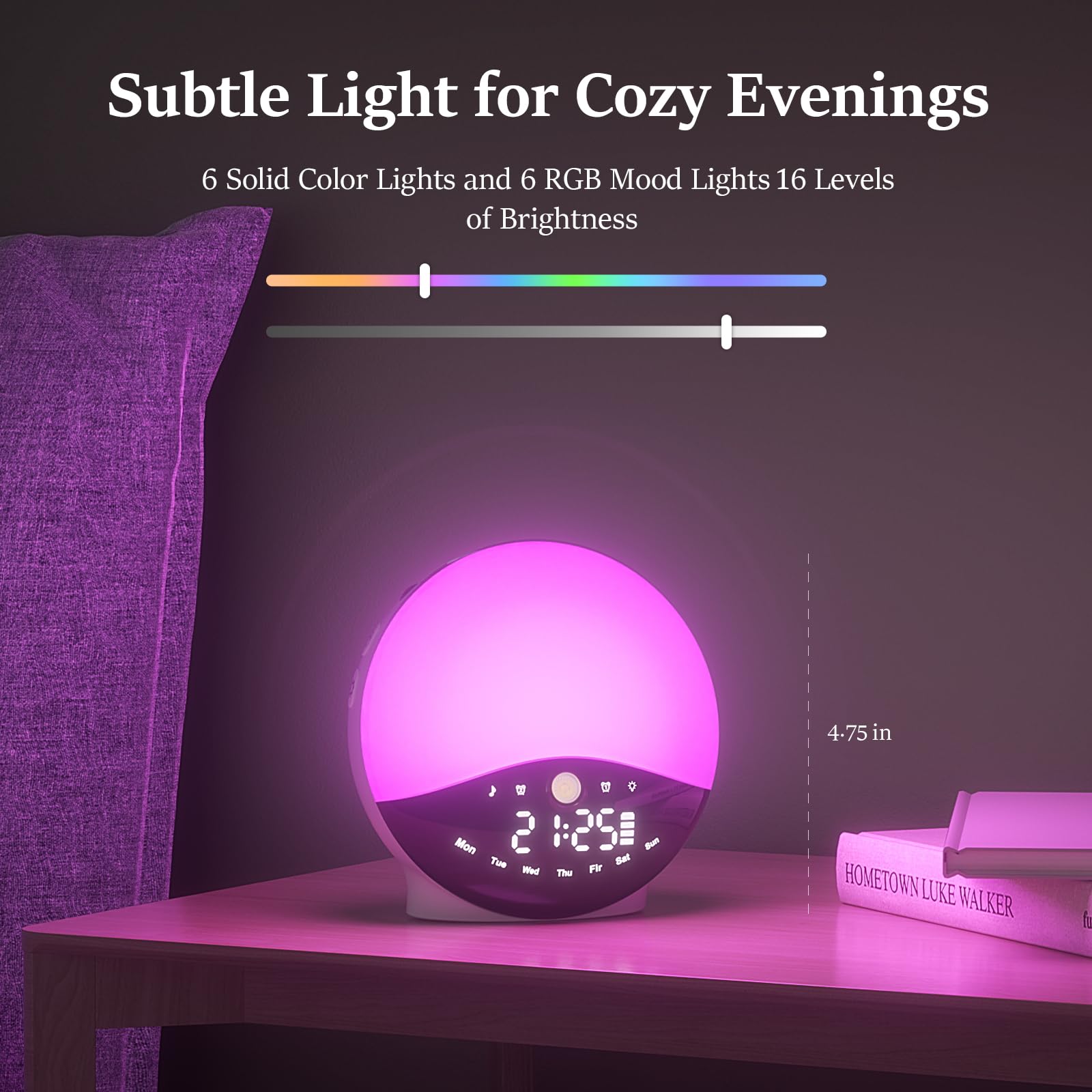 Lightoratory dual alarms with snooze for flexible mornings