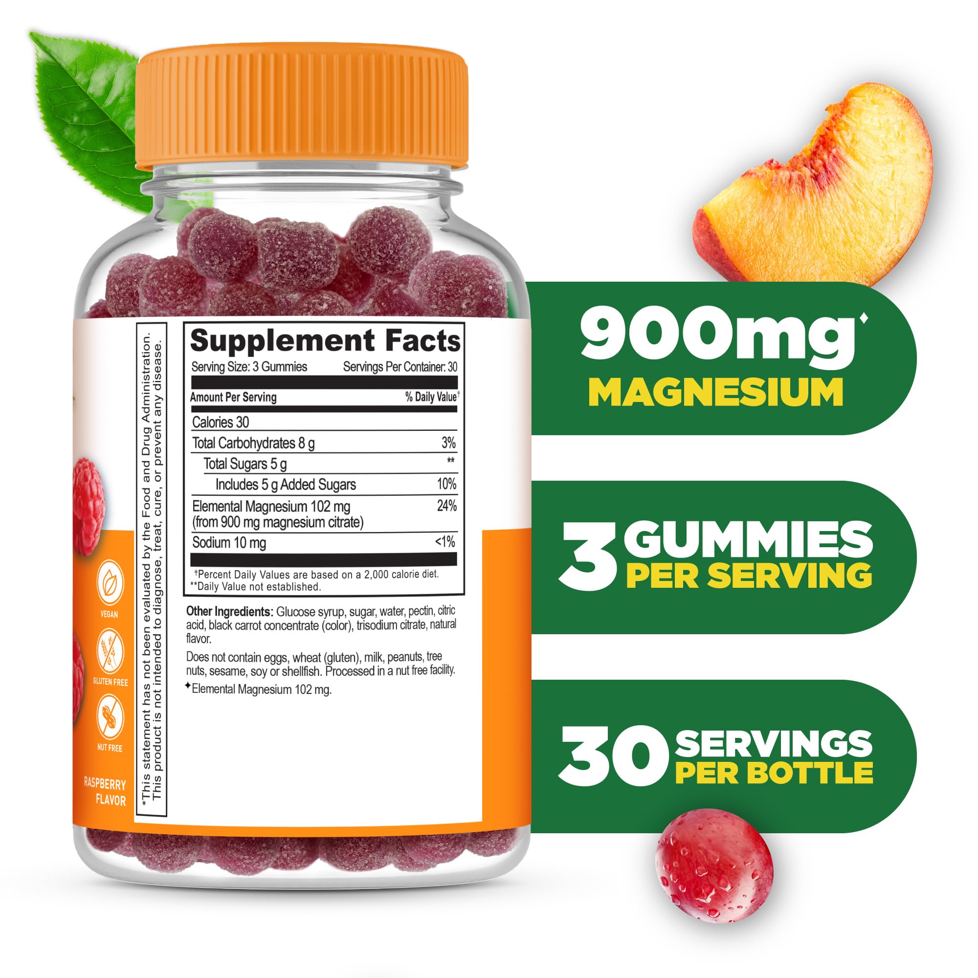 Lija Lifeable 900mg magnesium citrate gummies pack emphasizing easy daily intake.