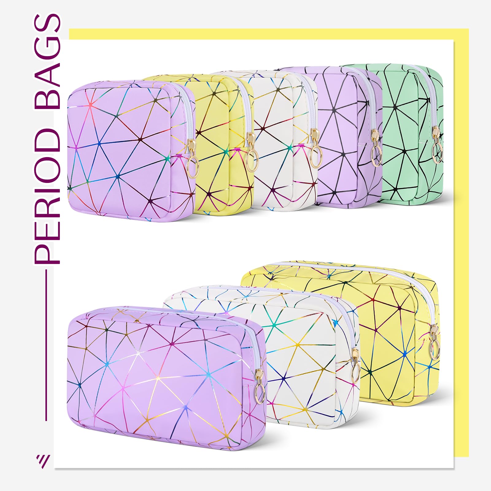 Likesing colorful purple period bag adds style and organization
