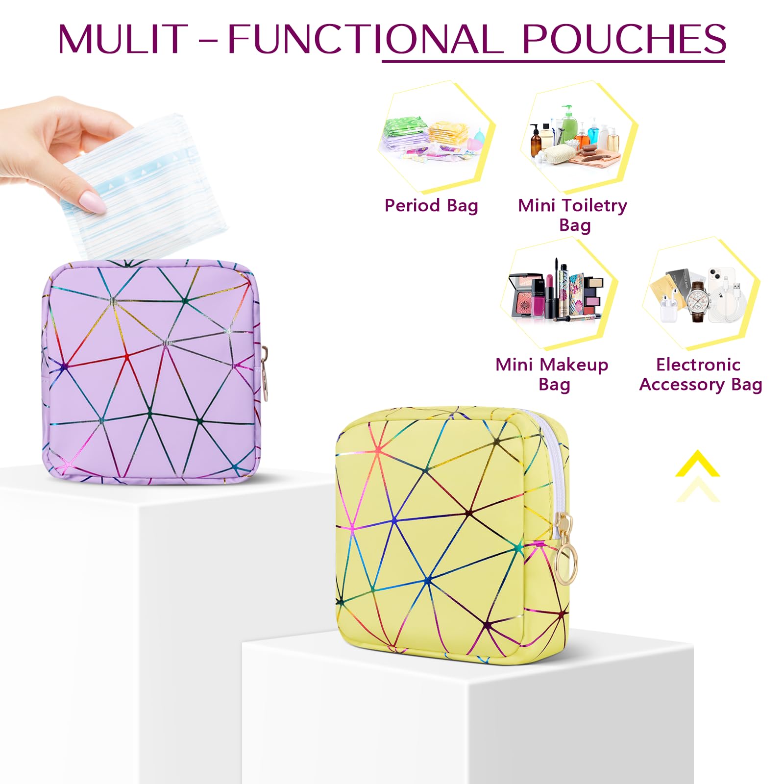 Likesing small cosmetics and feminine items bag for daily use