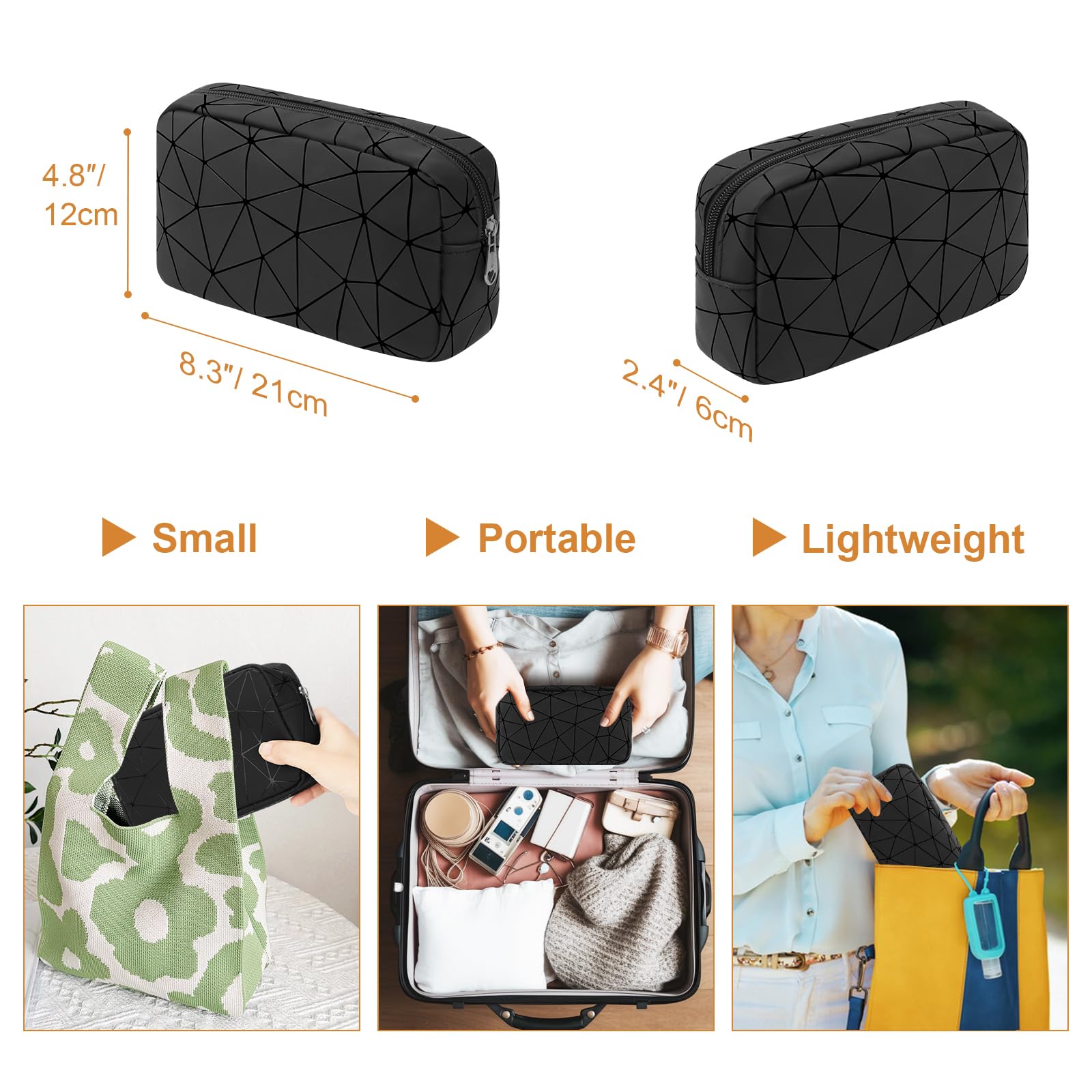 Likesing multi-use pouch suitable for cosmetics and feminine care items.