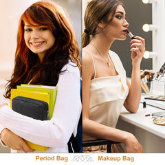 Likesing sanitary napkin pouch made of leather, portable and water resistant.