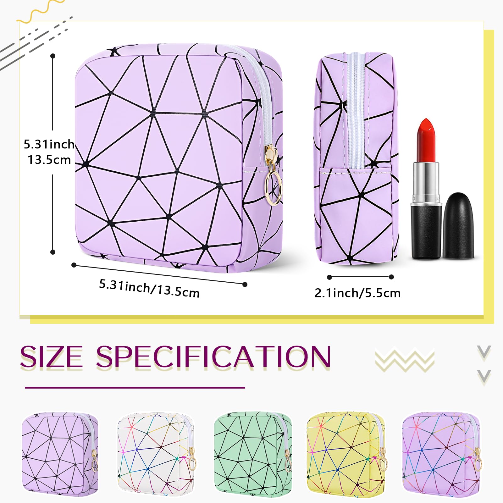 Likesing sanitary napkin pouch waterproof leather keeps essentials organized