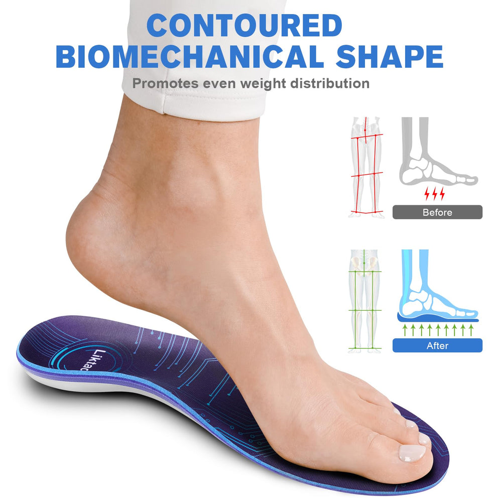 Liktadr trim-to-fit insoles adapt to any shoe for a personalized fit.