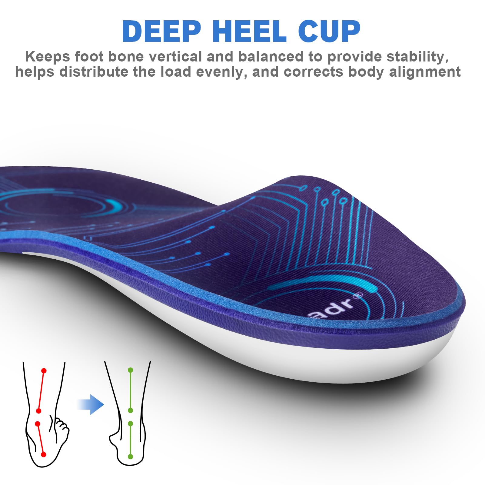 Liktadr breathable fabric helps control odor and keep feet fresh.