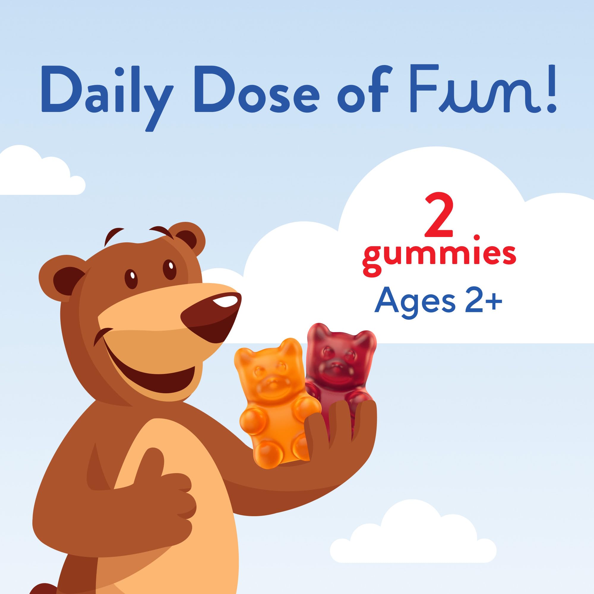 Lil Critters orange-flavor gummy delivers citrus taste and routine probiotic support.