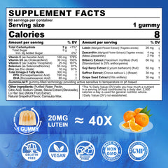 LILICARE 2-pack bottle side view highlighting sugar-free vegan formula for eye health