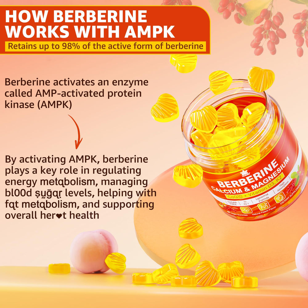 LILICARE Berberine Gummies liposomal berberine closeup highlights enhanced absorption