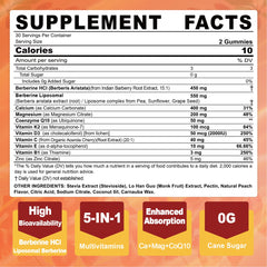 LILICARE Berberine Gummies being poured for easy daily intake