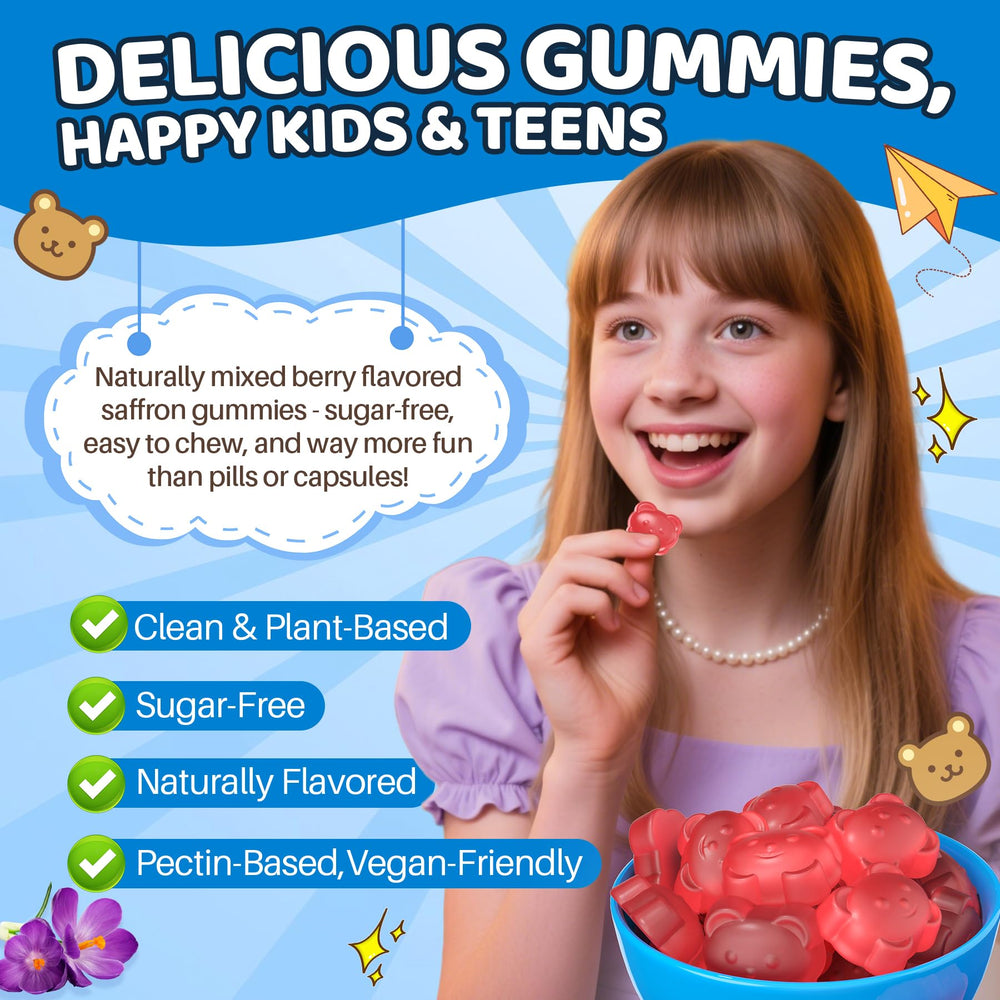 LILICARE berry-flavored, naturally sweet gummies with monk fruit and stevia