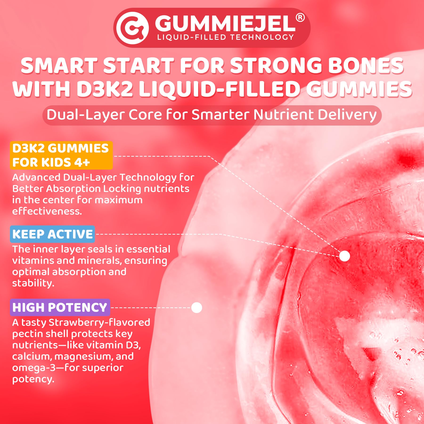 LILICARE brain health focus gummies close-up