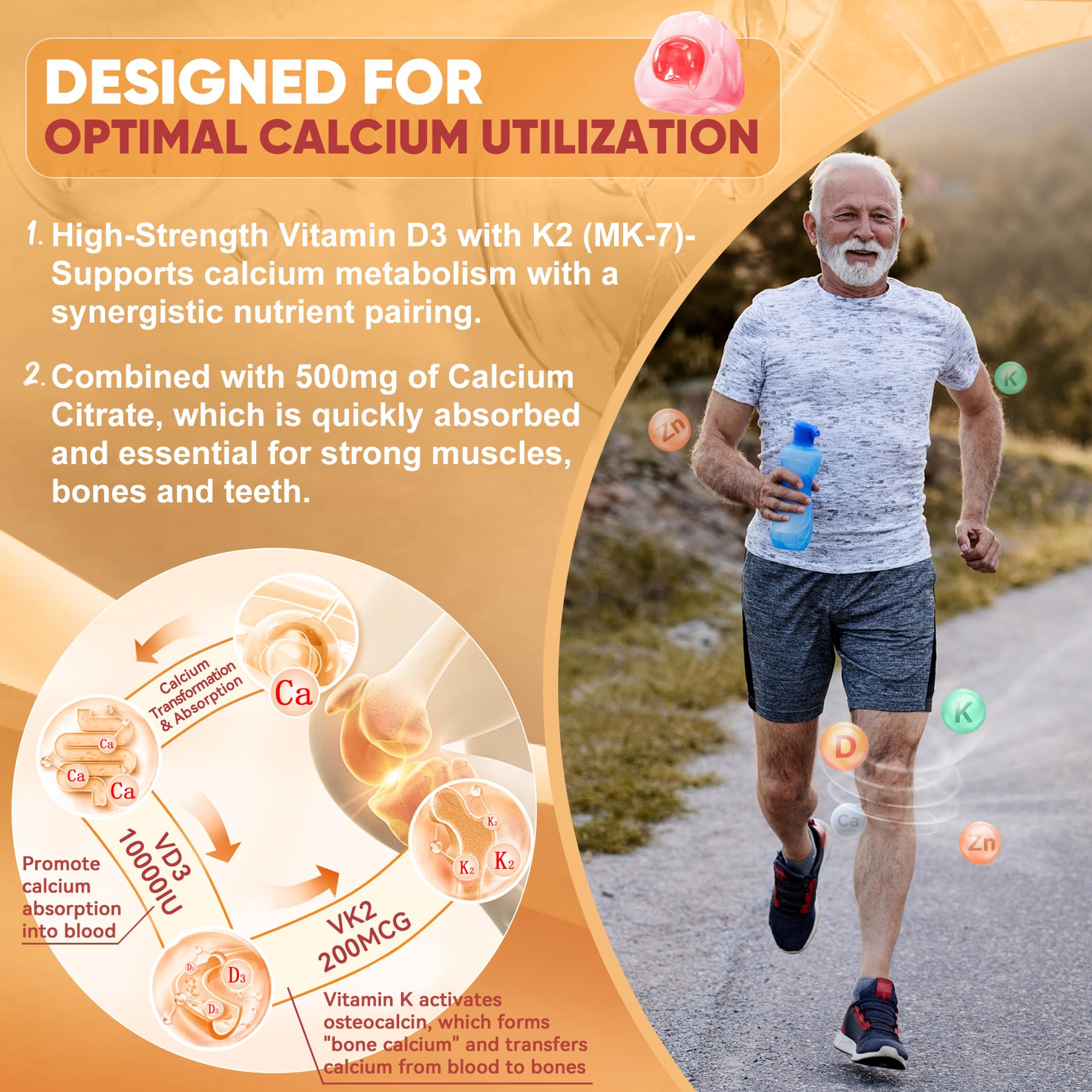 LILICARE calcium, magnesium, zinc ingredients highlight minerals for daily wellness.