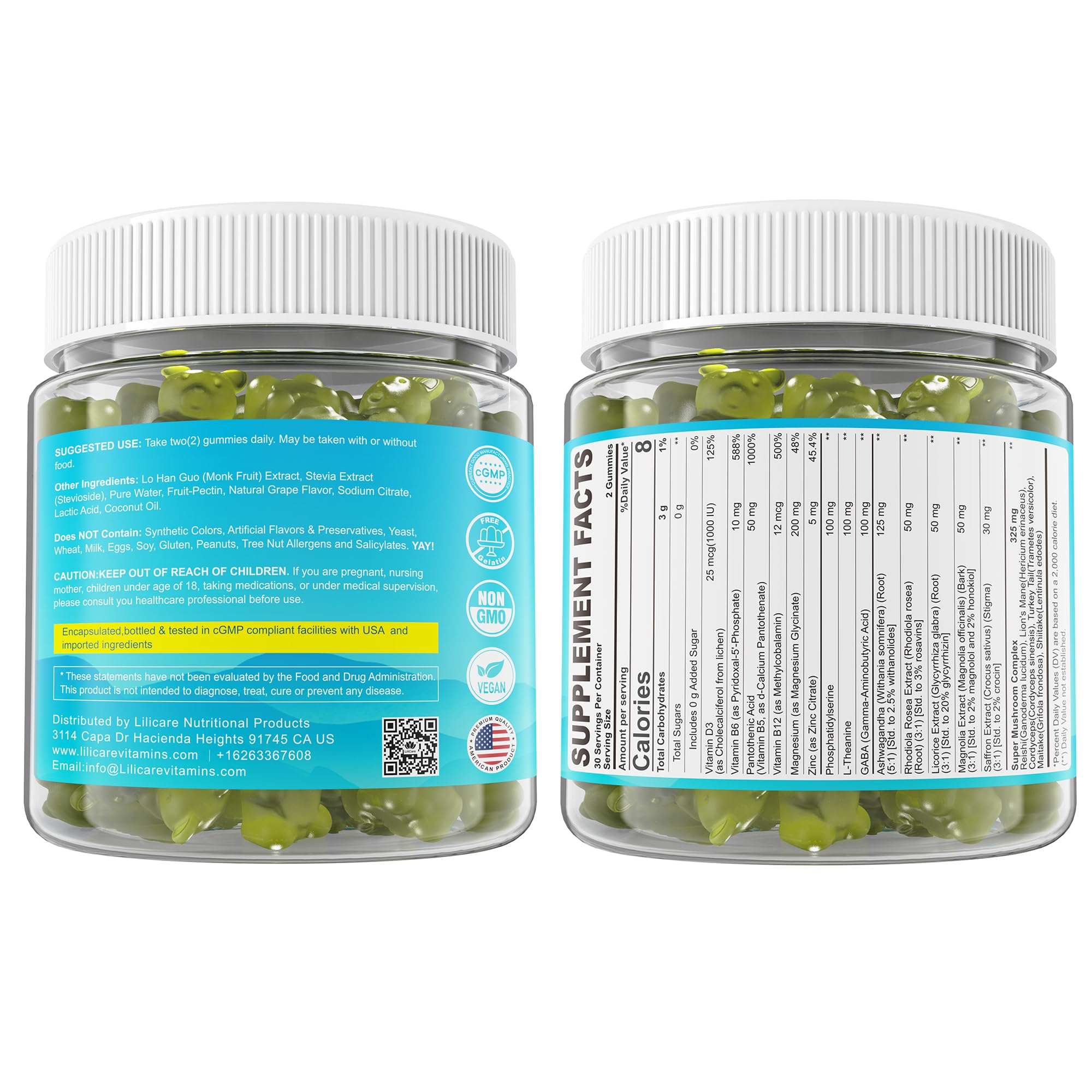 Evening routine shot with LILICARE gummies aiding unwinding.