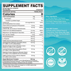 LILICARE cortisol gummies grape flavor close-up for tasty stress support.