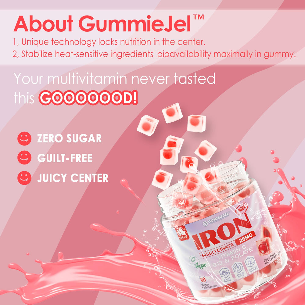 LILICARE Iron Gummies folate information—supports daily iron nutrition.