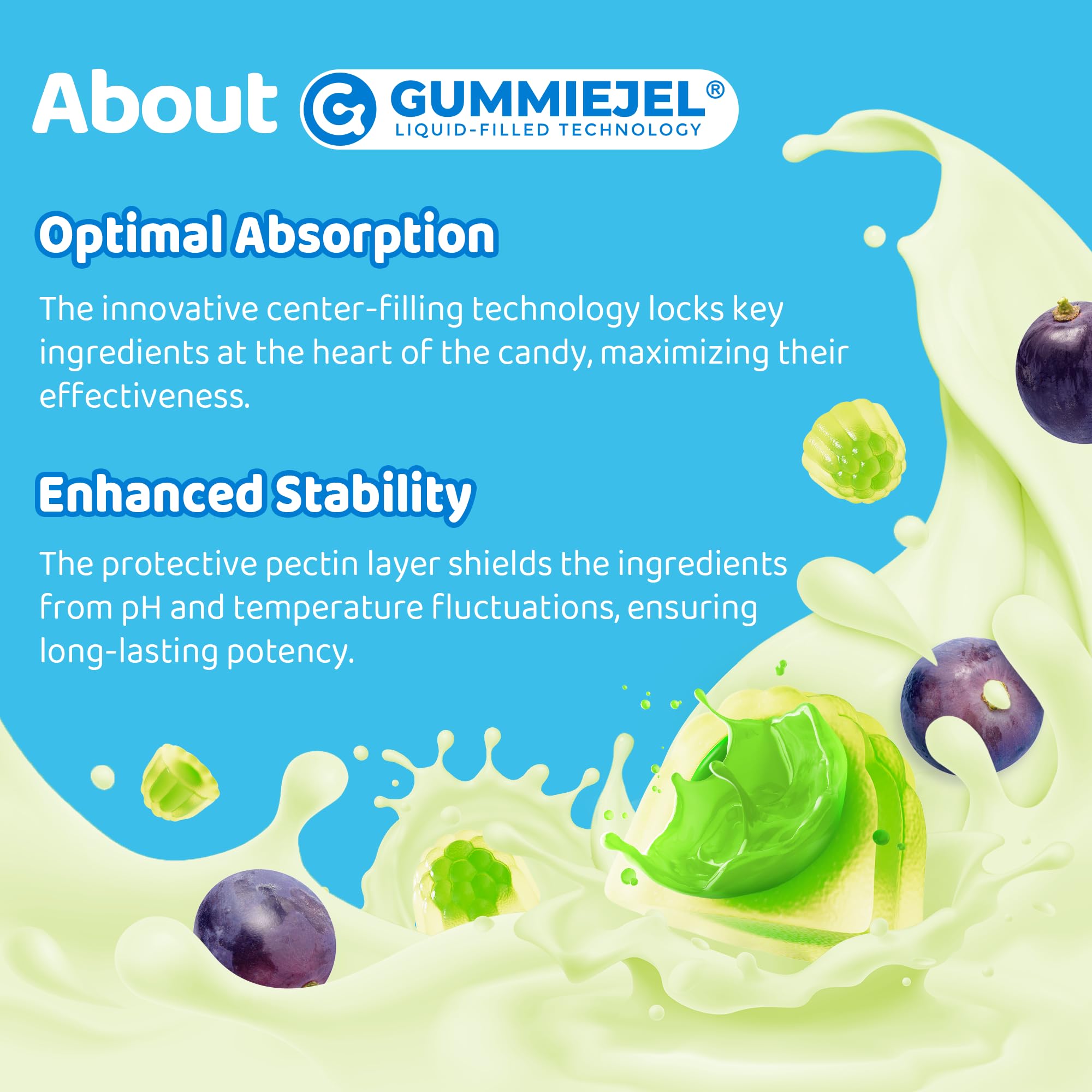 Kid-friendly, easy-to-chew Lilicare gummies for 4 and up.