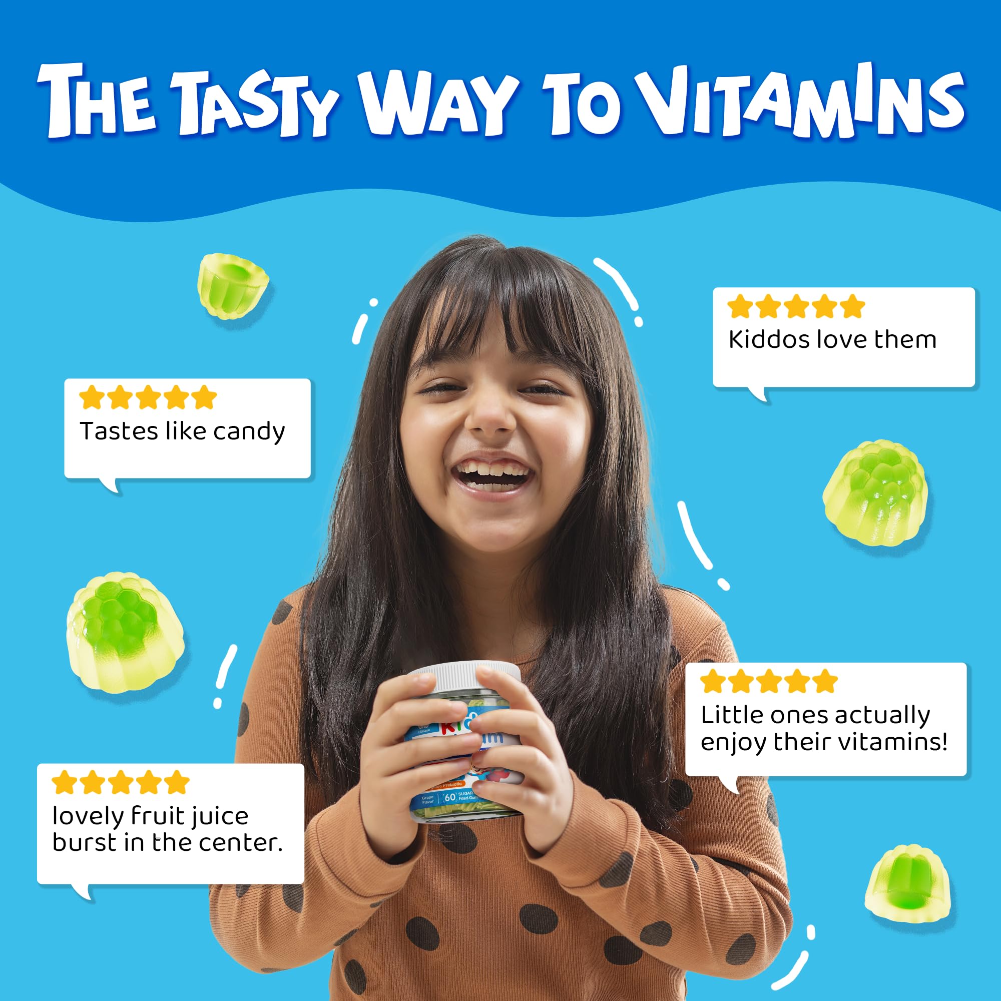 Allergen-free Lilicare gummies manufactured for safe daily use.