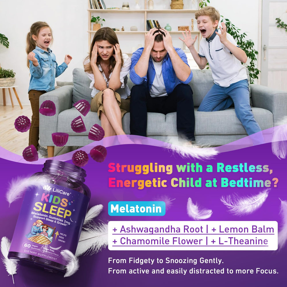 LILICARE Sleep Gummies dosage info graphic communicates 1 mg per gummy.