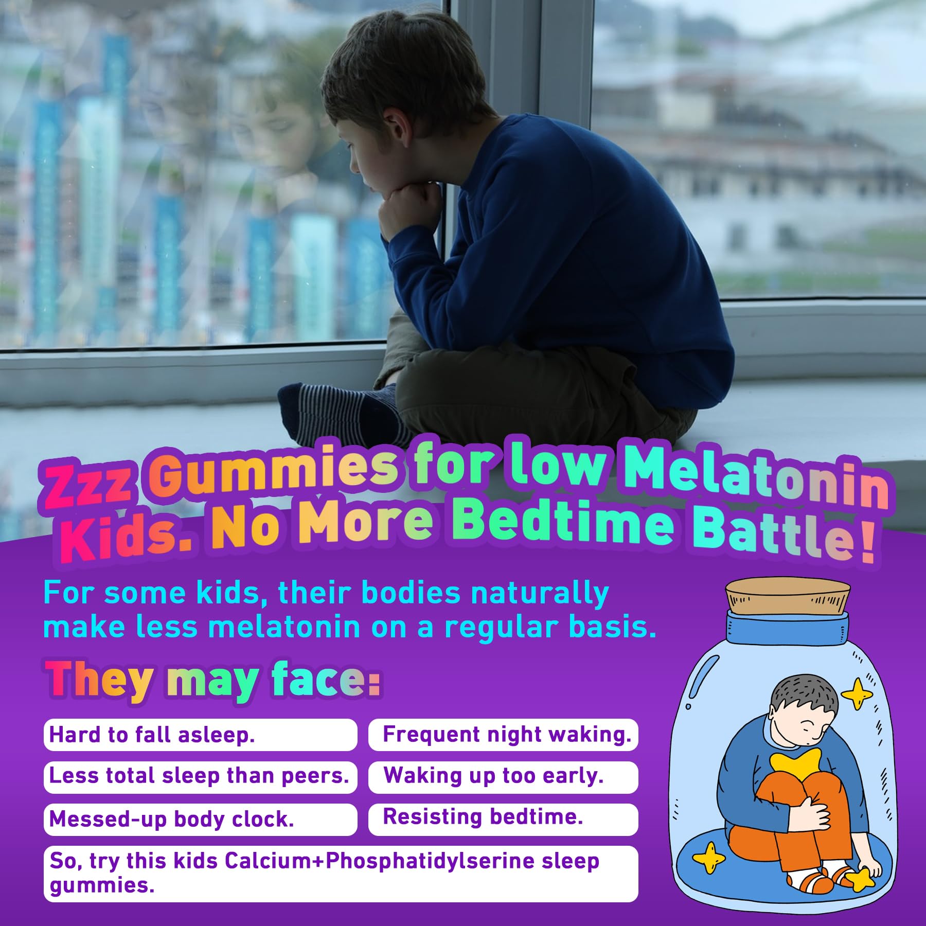 LILICARE Sleep Gummies ingredients panel features calming extracts.