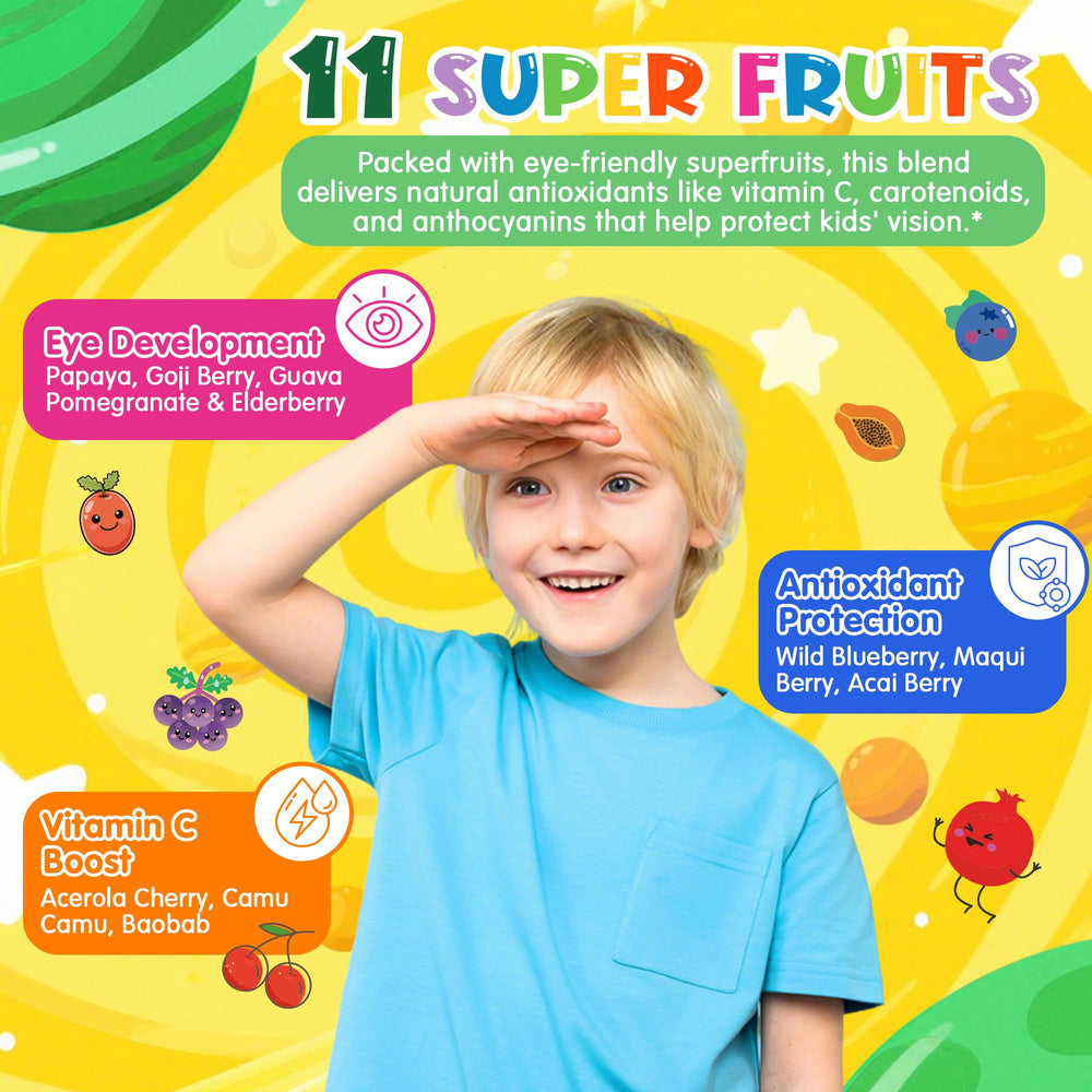 LILICARE spirulina and spinach visuals on greens gummies packaging.