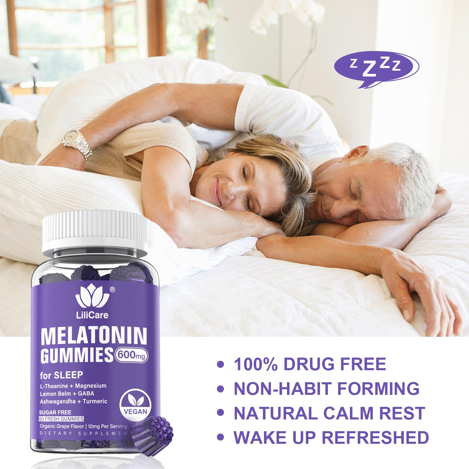 LILICARE Melatonin 20mg gummies gluten-free and dairy-free option
