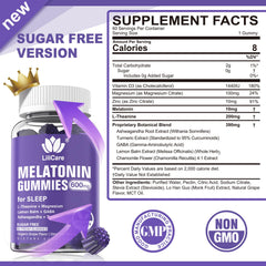 LILICARE Melatonin grape gummies close-up highlights grape flavor for bedtime