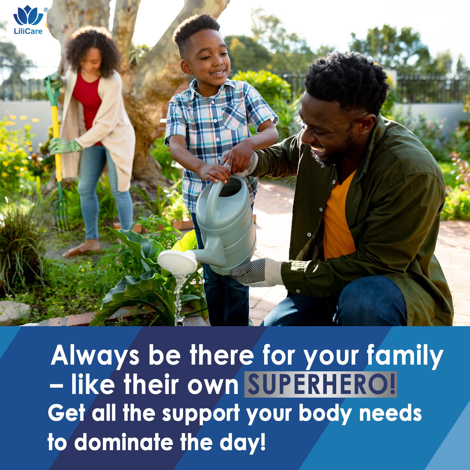 LILICARE gummies no-iron icon indicates iron-free daily nutrition