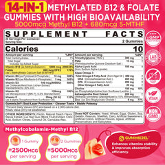 Close-up of LILICARE gummies label highlighting bioactive B vitamins