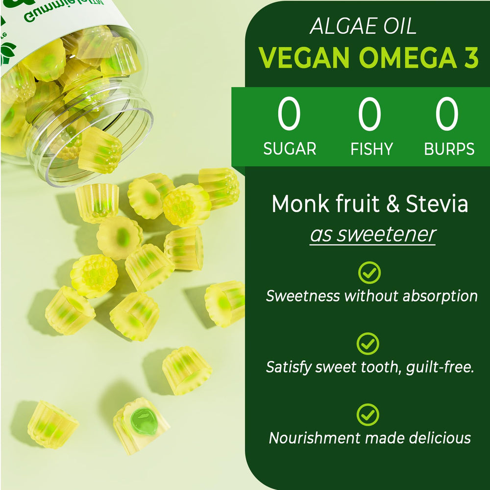 LILICARE Omega 3 Gummies with Vitamin D3 supports bone and immune health
