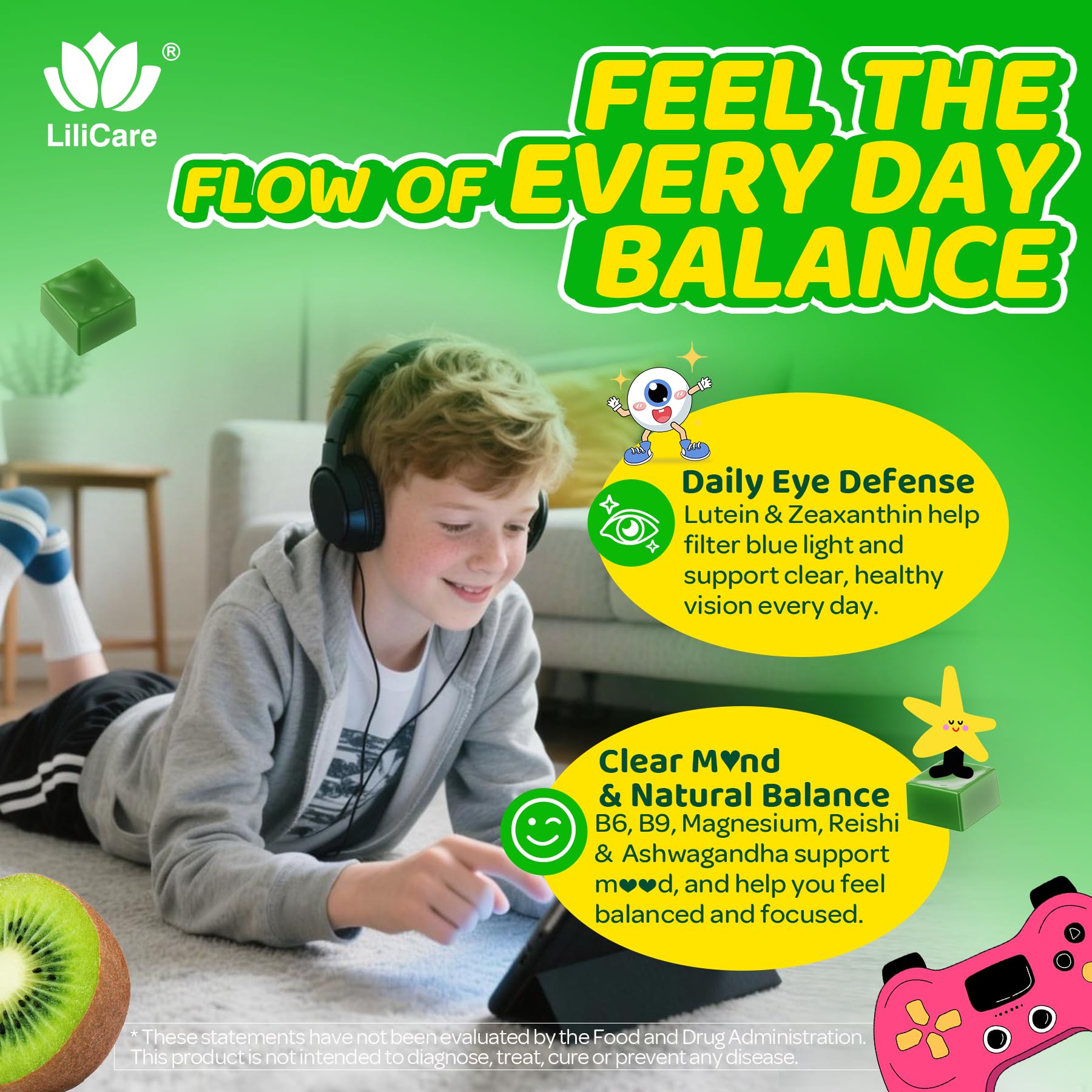 LILICARE Super Greens energy-focused formula with B vitamins for steady vitality
