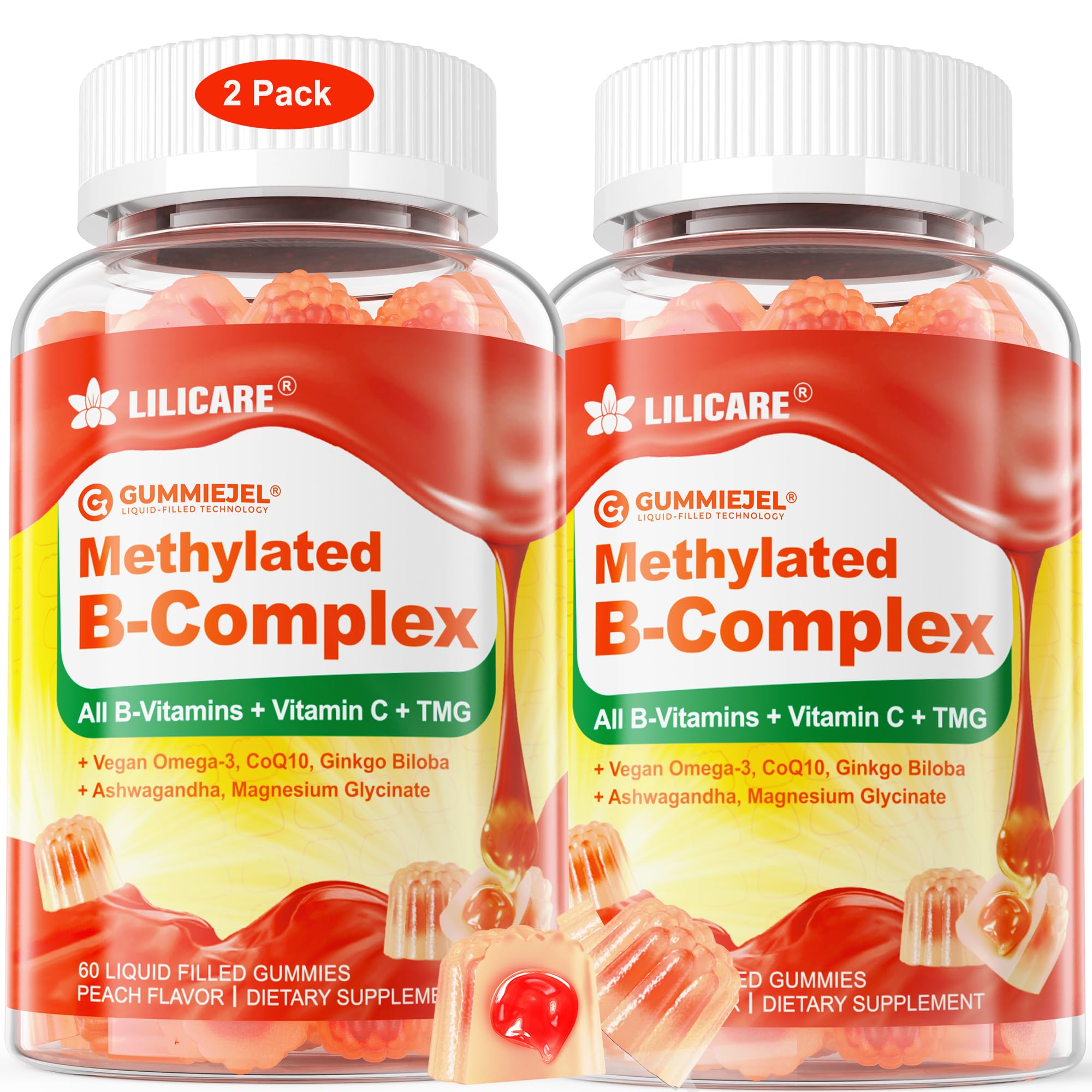 LILICARE Vitamin B Complex Gummies bottle front for daily energy support