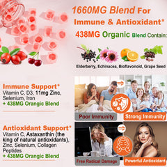 LILICARE Vitamin C Gummies orange flavor inner filling close-up.