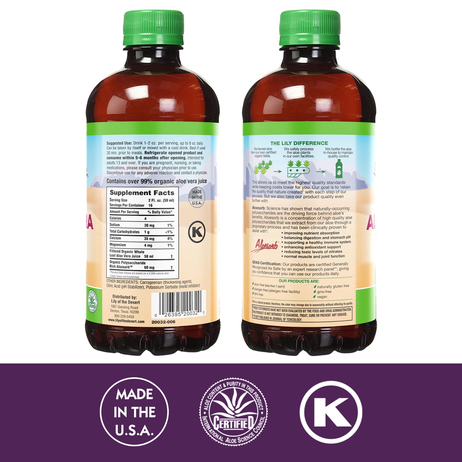 Lily Of The Desert Aloe Gel pour in a glass, refreshing