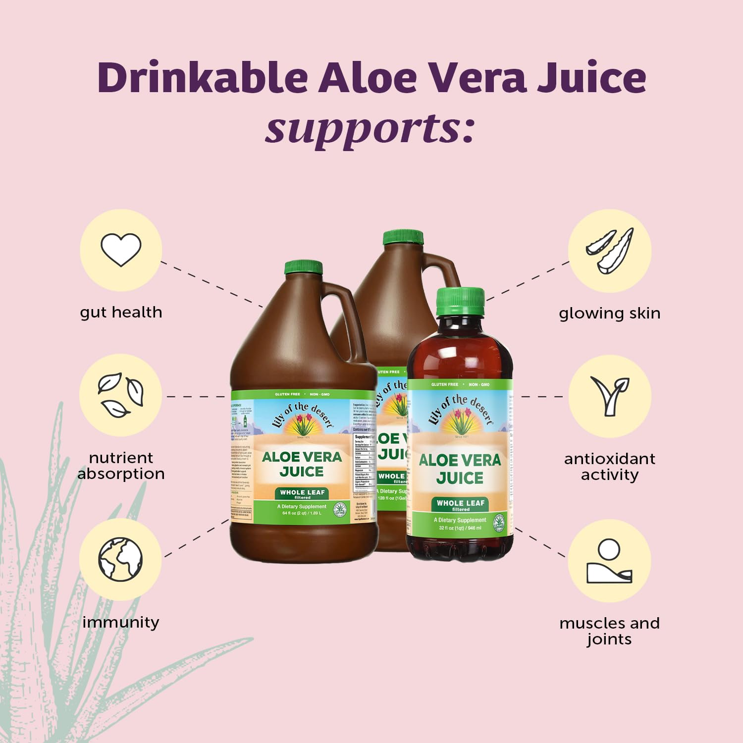 Lily of the Desert Aloe juice filtration process close-up showing clarity