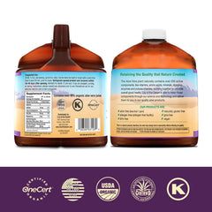 Lily of the Desert label close-up highlighting organic, preservative-free inner fillet.
